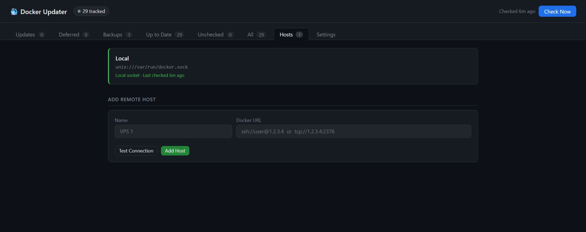 docker-updater 多主机管理