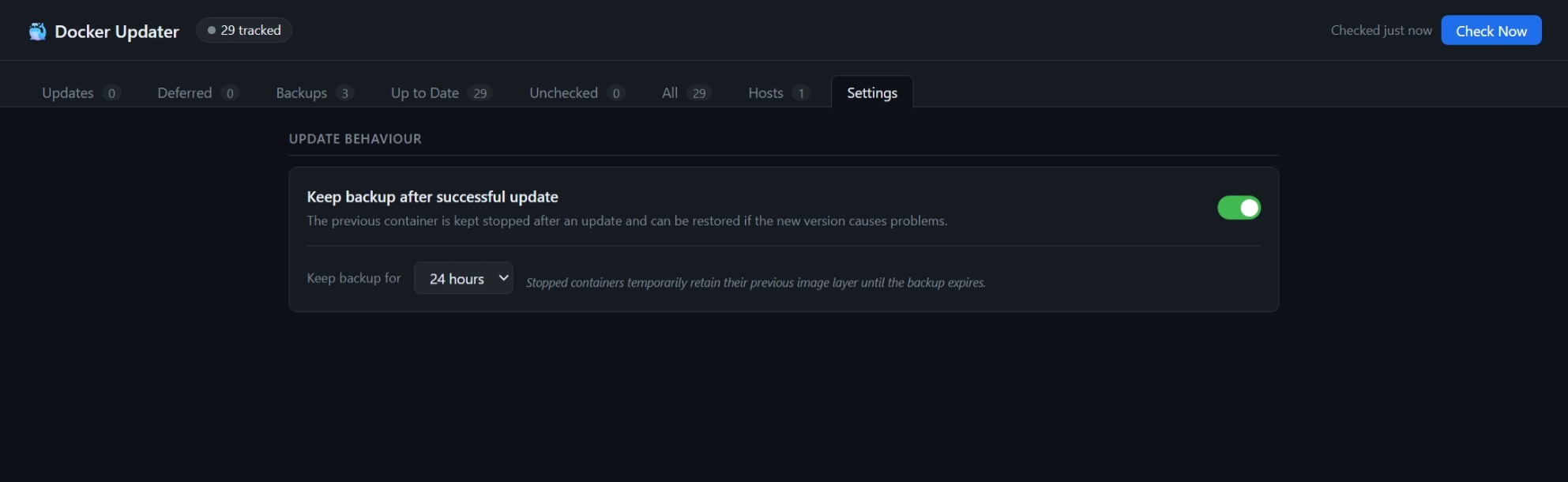 docker-updater 设置